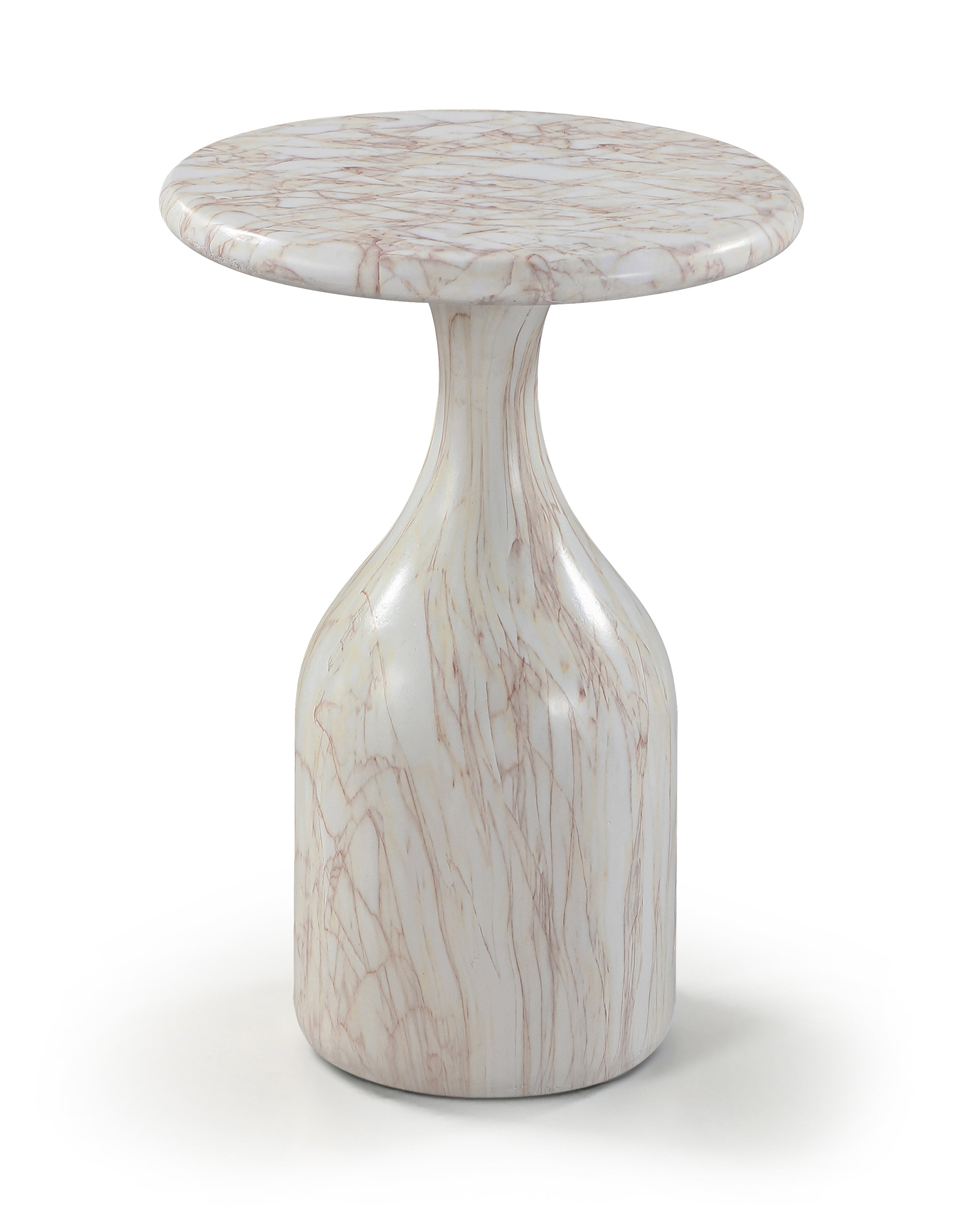 Rosamaria White Concrete Indoor/Outdoor End Table - ET18