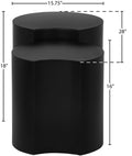 Eastley Black Iron 2pc. Modular Nesting End / Side Table - 2C
