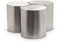 Eastley Silver Iron 3pc. Modular Nesting Coffee Table - 3E