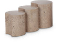 Eastley Taupe Iron 3pc. Modular Nesting End / Side Table - 3A