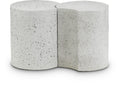 Eastley White Iron 2pc. Modular Nesting End / Side Table - 2D