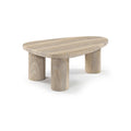 Sylvestra Travertine Concrete Indoor/Outdoor Coffee Table