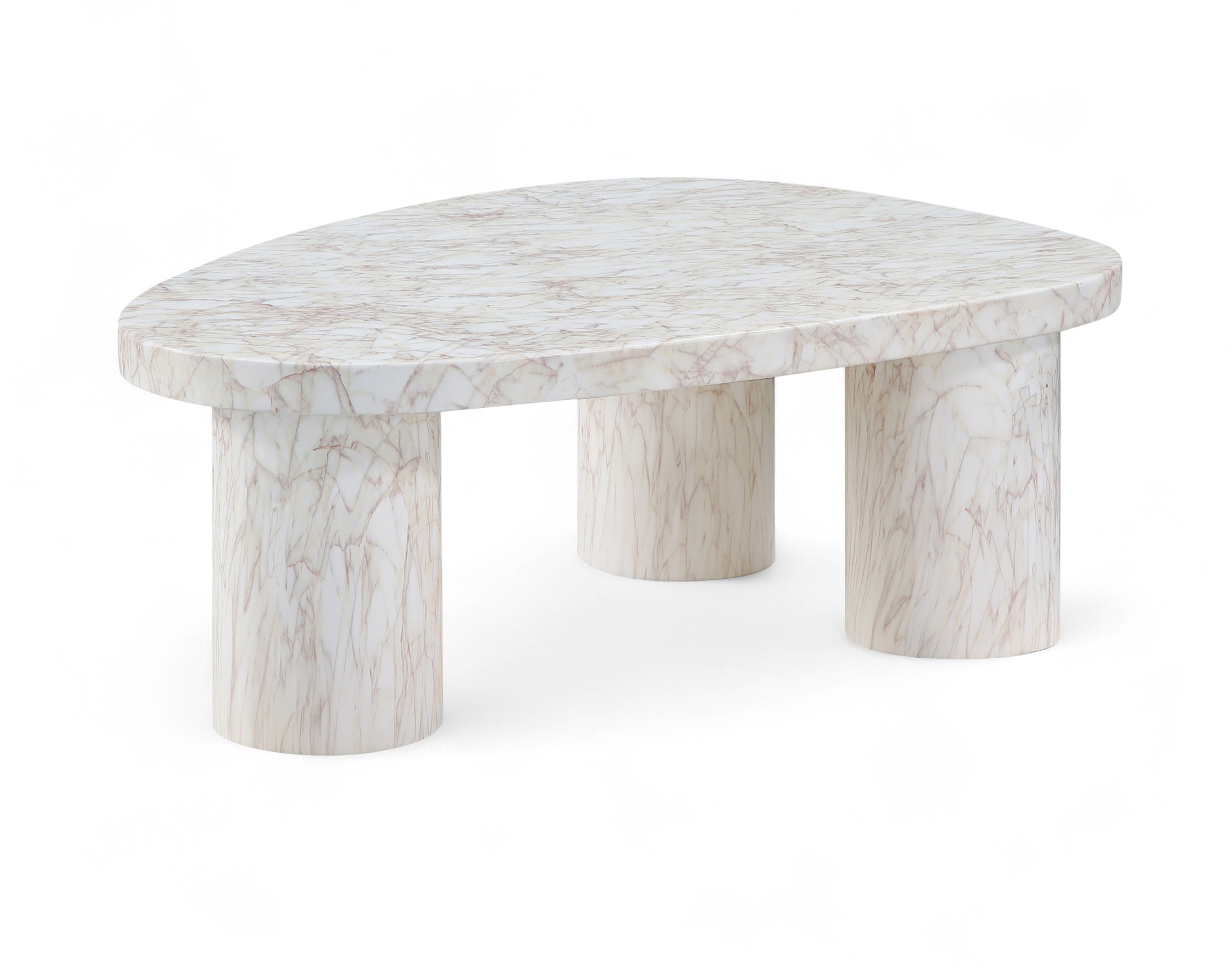 Sylvestra White Concrete Indoor/Outdoor Coffee Table - CT13