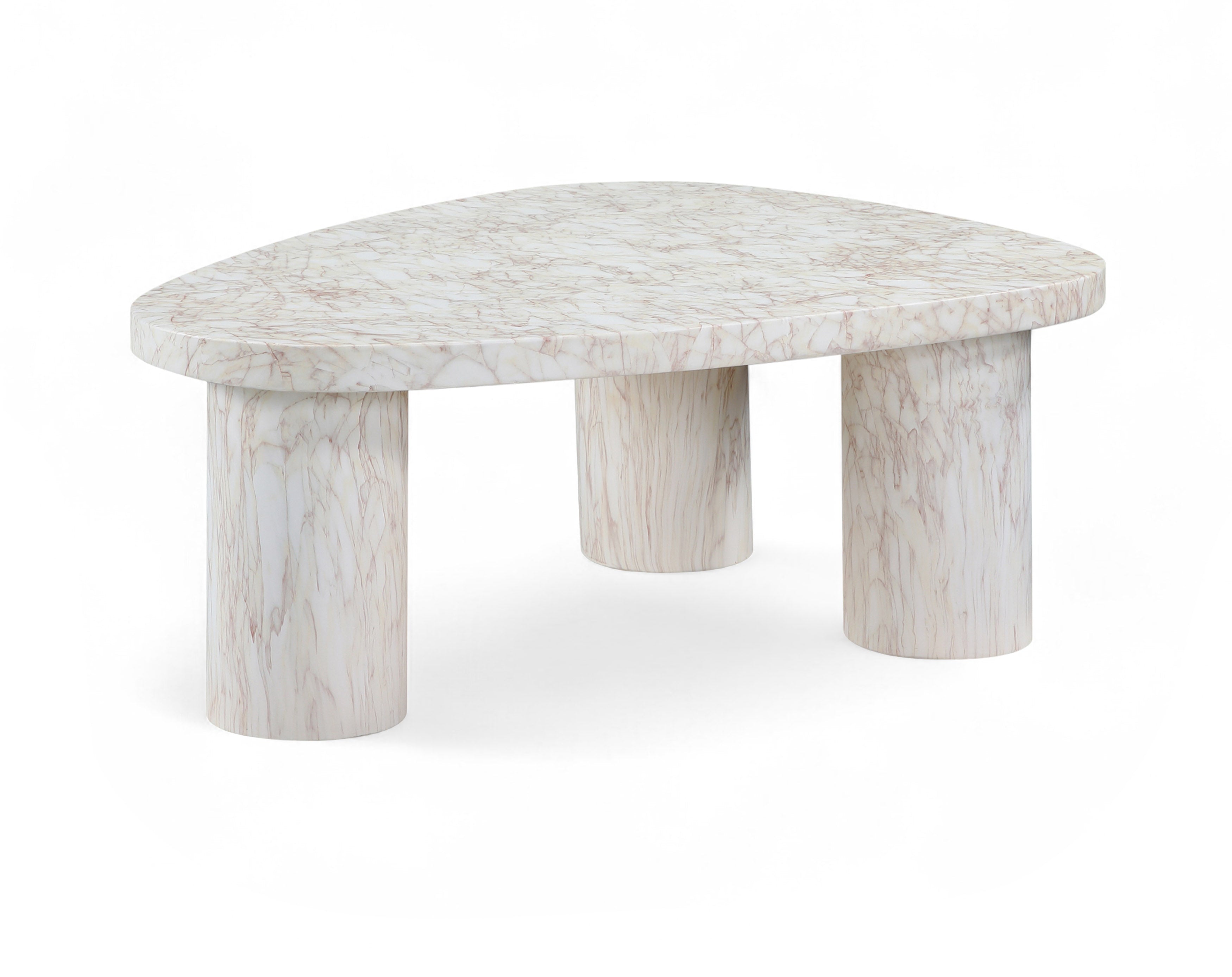 Sylvestra White Concrete Indoor/Outdoor Coffee Table