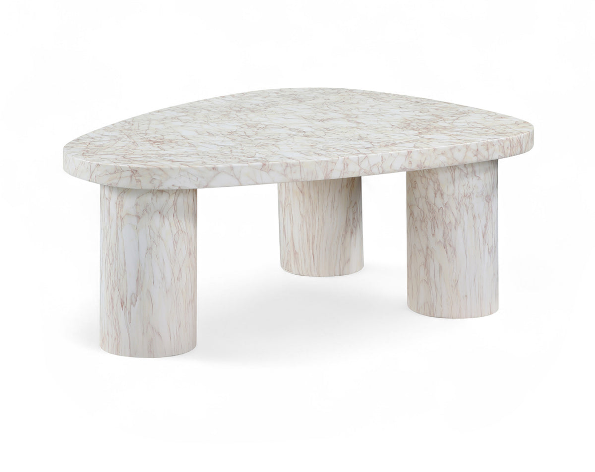 Sylvestra White Concrete Indoor/Outdoor Coffee Table