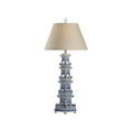 Pagoda Lamp - Blue/White