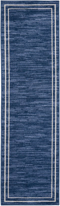 Nourison Essentials Navy Ivory Contemporary Polypropylene Area Rug