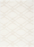 Modern Shag Ivory Beige Modern Polyester Area Rug