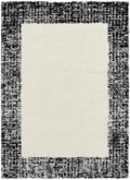 Pacific Shag Ivory Black Shag Polyester Area Rug