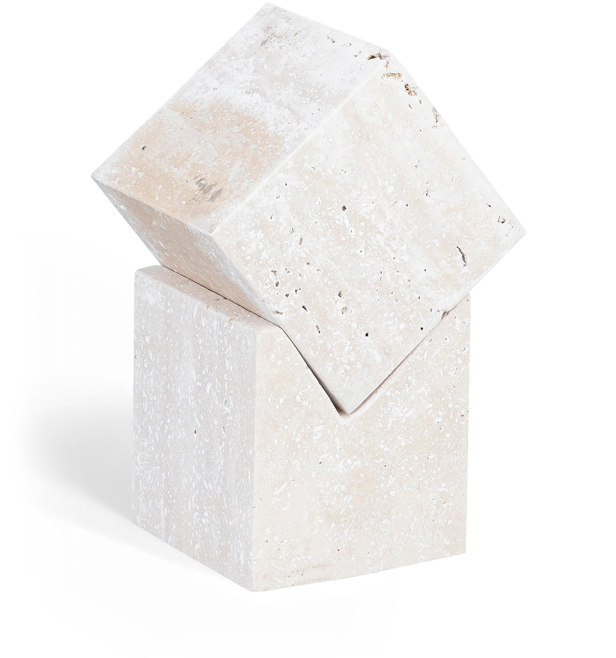 Pesaro Natural Travertine Decorative Cube
