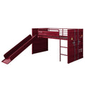 Cargo Twin Loft Bed in Red