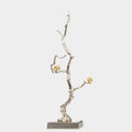 Enchanted Silver Branch Decor with Gold Birds, 28"H Figurine