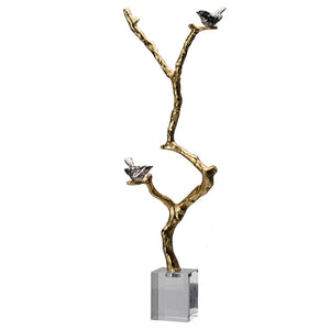 Atelier Branch Sculpture On Crystal Stand