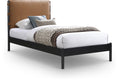 Adelaide Vegan Leather Upholstered Twin Bed (3 Boxes)
