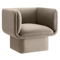 Tate Performance Velvet Accent Chair in Taupe