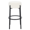 Paisleigh Boucle And Metal Leg Barstool in Ivory
