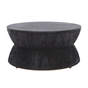 Alecto Round Coffee Table in Black