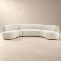 Rialta 3 Piece Curved Performance Velvet Sectional Sofa