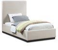 Alistair Linen Textured Fabric Upholstered Twin Bed