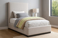Alistair Linen Textured Fabric Upholstered Twin Bed