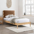 Astoria Vegan Leather Upholstered Twin Bed (3 Boxes)