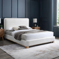 Muriel Linen Textured Fabric Upholstered Queen Bed