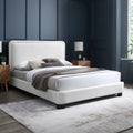 Muriel Linen Textured Fabric Upholstered Full Bed