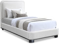 Muriel Linen Textured Fabric Upholstered Twin Bed