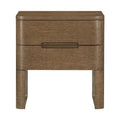 Civita 24" Brown Oak Veneer And Solid Wood Nightstand