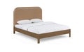 Civita Brown Vegan Leather Upholstered Full Bed (3 Boxes)