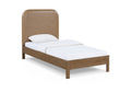 Civita Brown Vegan Leather Upholstered Twin Bed (3 Boxes)