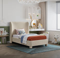 Orvieto Linen Textured Fabric Upholstered Twin Bed