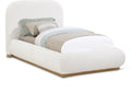 Ulyana Cream Boucle Fabric Upholstered Twin Bed