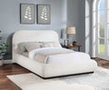 Ulyana Cream Boucle Fabric Upholstered Queen Bed