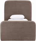 Fenn Chenille Fabric Upholstered Twin Bed