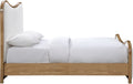 Asolo Cream Linen Textured Fabric Upholstered Full Bed (3 Boxes)