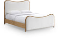Asolo Cream Linen Textured Fabric Upholstered Queen Bed (3 Boxes)