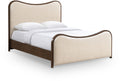 Asolo Cream Vegan Leather Upholstered King Bed (3 Boxes)