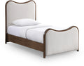 Asolo Linen Textured Fabric Upholstered Twin Bed (3 Boxes)