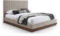 Etta Chenille Fabric Upholstered Queen Bed (3 Boxes)