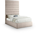 Agatha Linen Textured Fabric Upholstered Full Bed