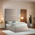 Agatha Linen Textured Fabric Upholstered Full Bed