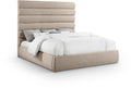 Agatha Linen Textured Fabric Upholstered King Bed