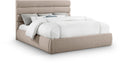 Agatha Linen Textured Fabric Upholstered King Bed