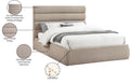 Agatha Linen Textured Fabric Upholstered Queen Bed