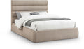 Agatha Linen Textured Fabric Upholstered Queen Bed