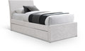 Matthias Chenille Fabric Upholstered Twin Trundle Bed
