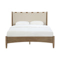 Rosalba Vegan Leather Headboard And Wood King Bed