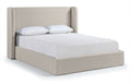Jerome Linen Textured Fabric Upholstered King Bed