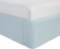 Jerome Light Blue Linen Textured Fabric Upholstered King Bed